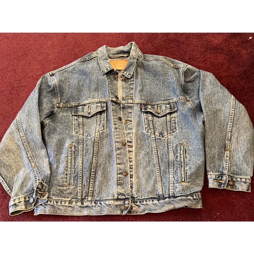 Vintage Mens Levis Denim Jean Jacket Blue USA 70507-4890 Sz X-Large XL RARE FIND